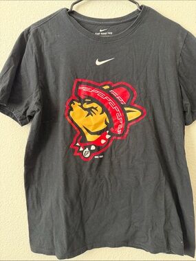 Nike El Paso Chihuahuas Black Graphic Tee with Red & Yellow Mascot